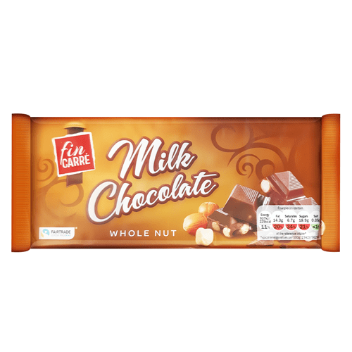 Fin Carre Milk Chocolate Whole Nut 200g Chocolate Lk